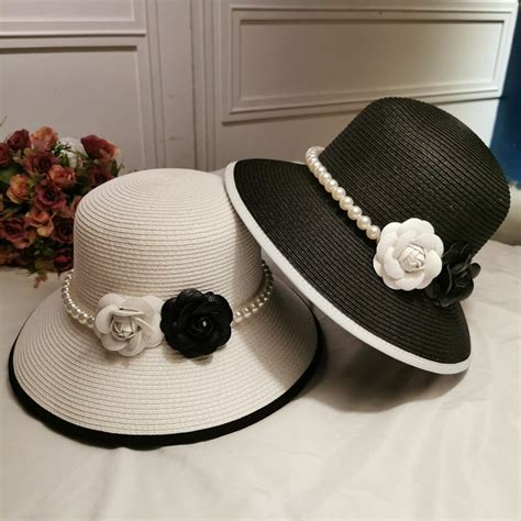 chanel hats black and silver